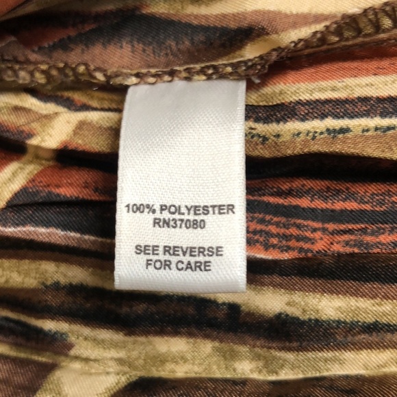 CATO WOMAN Satin Sleeveless Multi Color Brown Top Size 18/20W - Picture 12 of 14